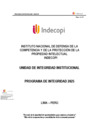Vista preliminar de documento Programa de Integridad 2025 Indecopi