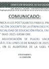 Vista preliminar de documento COMUNICADO POSTULANTES APTOS CONTRATACIÓN DOCENTE ETAPA EXCEPCIONAL ESPECIALIDAD EE.FF.