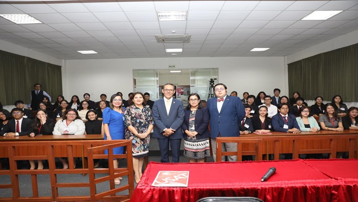 Conferencia sobre constitucionalismo jurisprudencial y litigio constitucional brindó el vicepresidente del TC, magistrado Helder Domínguez, en la USAT, en Chiclayo