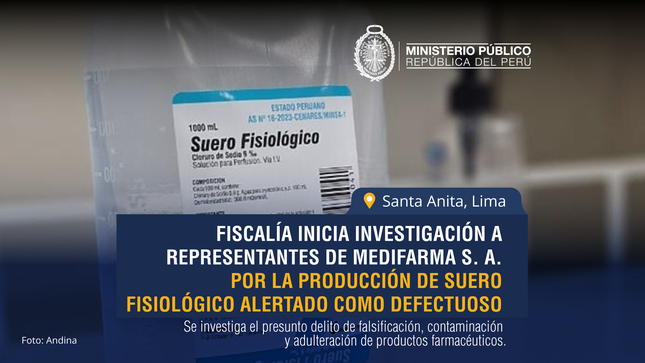 Fiscalía Penal de Santa Anita inicia investigación preliminar a representantes de la empresa Medifarma S. A.