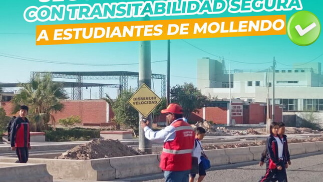 Transitabilidad segura en instituciones educativas de Mollendo