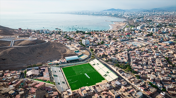 Estadio Municipal de Chorrillos también conocido como la 'Cancha de los Muertos'
