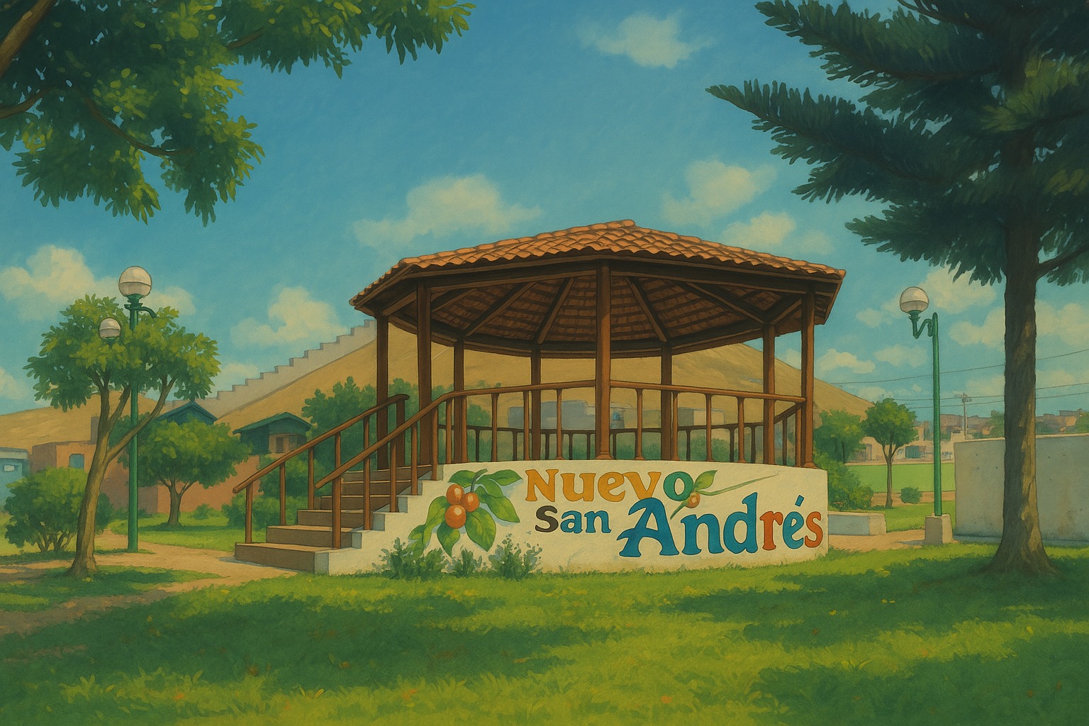 Santa Cruz de Flores al estilo Ghibli