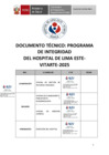 Vista preliminar de documento Programa de Integridad del  Hospital de Lima Este-Vitarte 2025