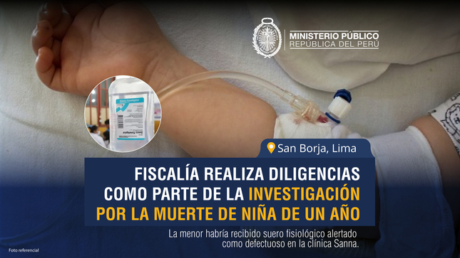 Fiscalía de San Borja realiza diligencias como parte de la investigación por el fallecimiento de una niña de un año en la clínica Sanna.