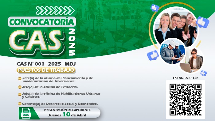 Bases y Cronograma del concurso CAS I - 2025