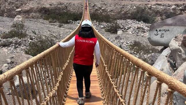 Tacna. - La Contraloría General evidenció deficiencias en el mejoramiento del puente colgante n.°1, ubicado en el complejo arqueológico de Miculla, lo cual podría afectar la calidad y vida útil de la infraestructura turística ubicada en el distrito de Pachía.