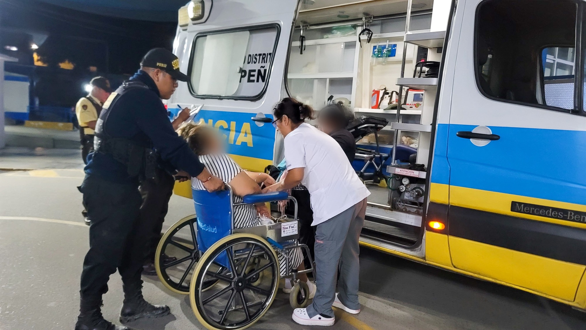 Traslado con la ambulancia municipal 