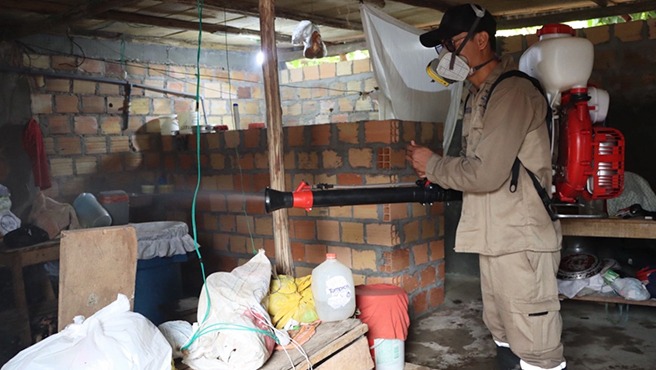 Dengue en Loreto: fumigan viviendas, capacitan personal y promueven vacunación