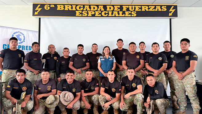 CENEPRED potencia capacidades en Gestión del Riesgo de Desastres del personal de la 6ª Brigada de Fuerzas Especiales de Tambopata