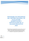 Vista preliminar de documento PROGRAMA DE INTEGRIDAD DEL SINEACE 2025  rev 20.03F