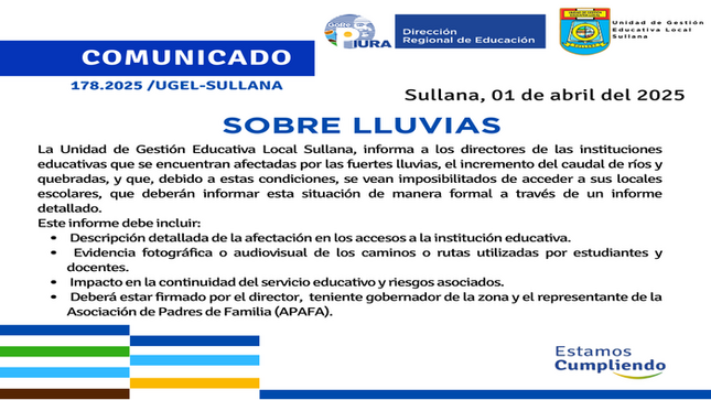 Comunicado N°178-2025