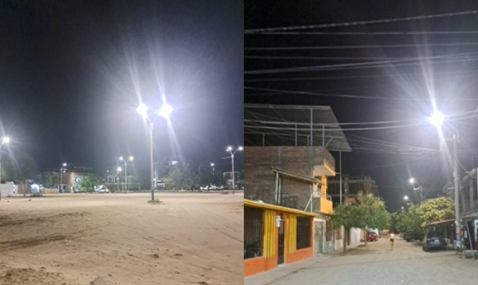 Enosa avanza en mejora de alumbrado público en Sullana