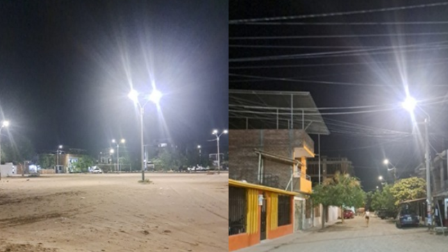 Enosa avanza en mejora de alumbrado público en Sullana
