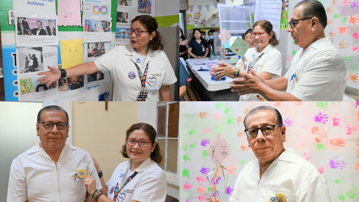 Pacientes crearon mural de manitos pintadas por Día Mundial de Concienciación sobre el Autismo
