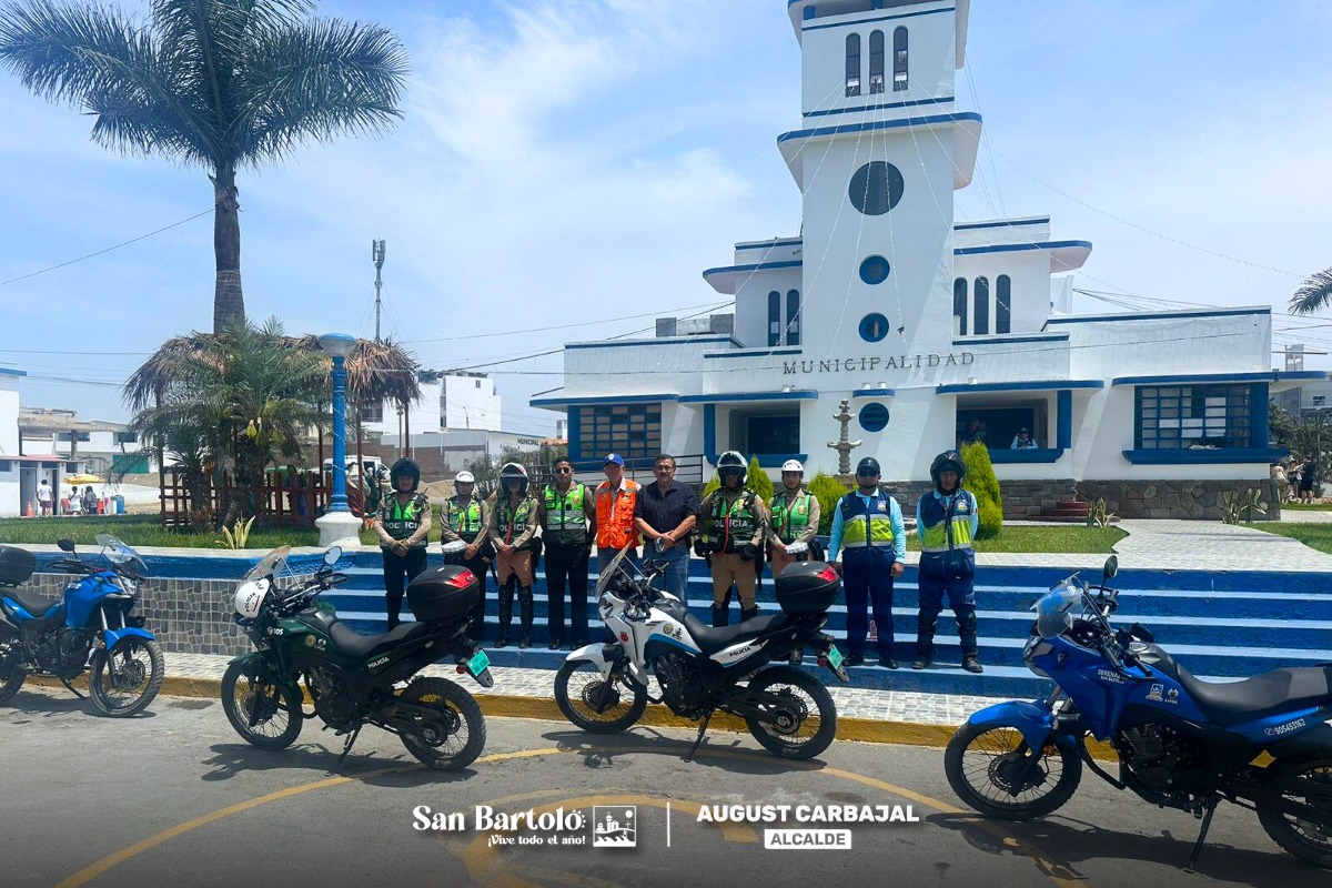 La Municipalidad de San Bartolo realizó un operativo con la PNP, Serenazgo e Inspectores de Transporte para reforzar la seguridad y prevenir accidentes.