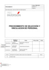 Vista preliminar de documento Procedimiento de Seleción y Vinculación Empresa - ROA 040-2025