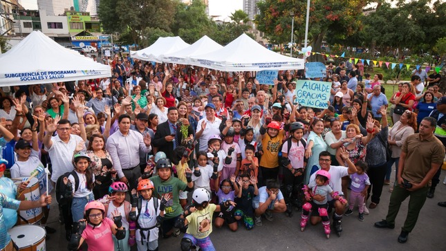 Ceremonia de inauguración del parque Miguel Luna y Peralta