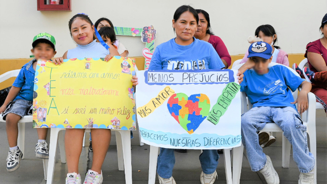Día Mundial de Concienciación sobre el Autismo: niños realizan colorido pasacalle por los ambientes del INSN 