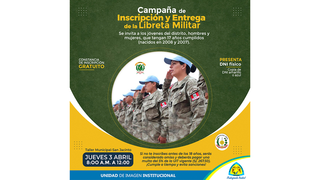 Campaña de Inscripción y Entrega de la Libreta Militar