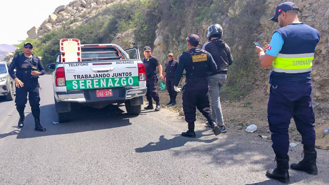 Serenazgo auxilia a joven accidentado 