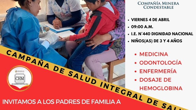 RIS Chilca Mala: Puesto de Salud de Dignidad Nacional realizará Campaña de Salud Integral