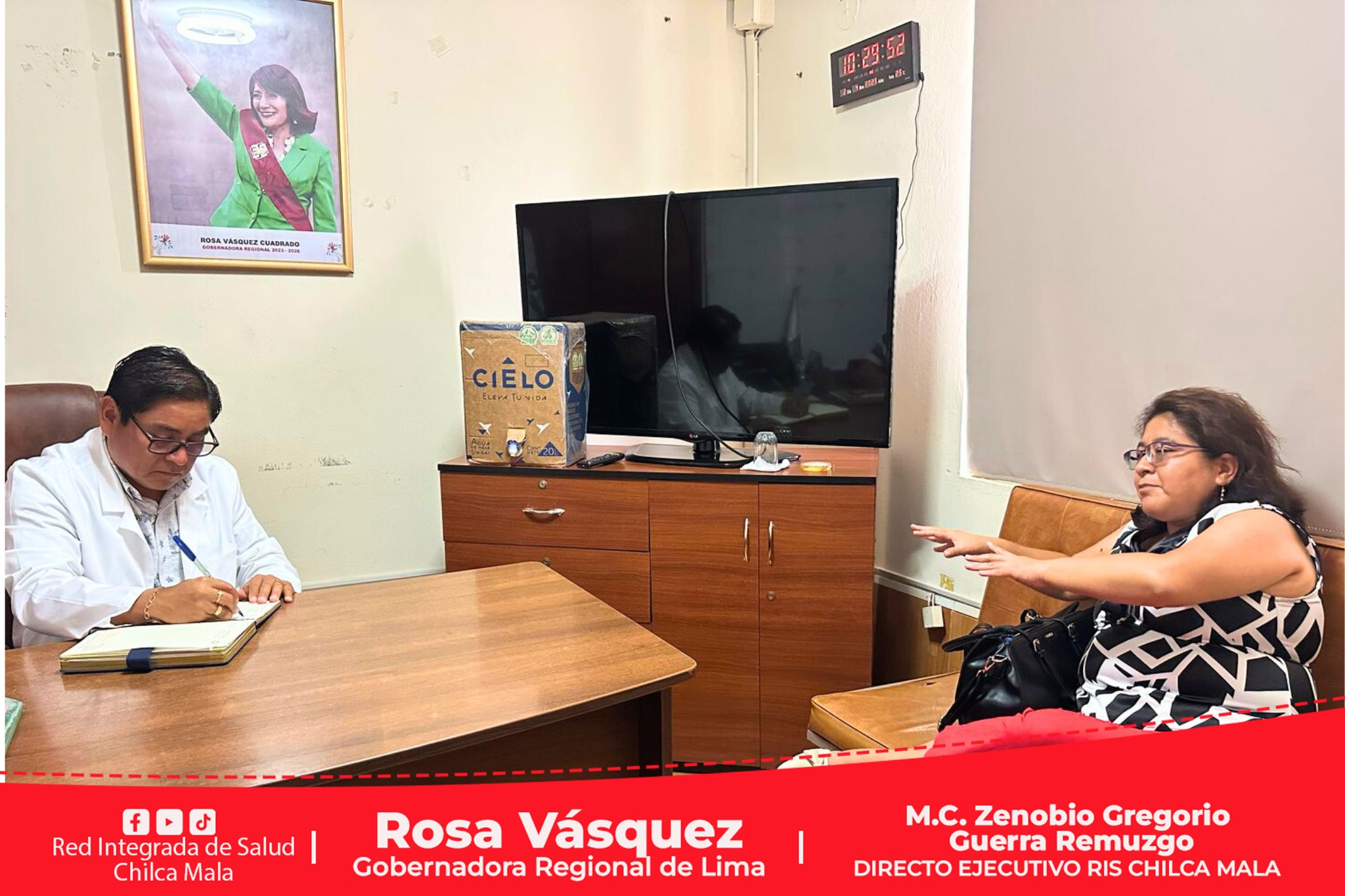 Director Ejecutivo de la RIS Chilca Mala sostiene importante reunión con la Jefe de Medicina Legal de Mala