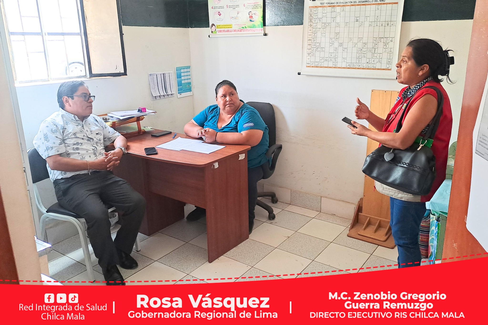 Director Ejecutivo M.C. Zenobio Gregorio Guerra Remuzgo supervisa permanencia de personal asistencial en los establecimientos de salud.