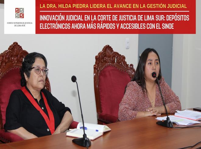 Innovación judicial: Depósitos electrónicos ahora más rápidos y accesibles con el SINOE