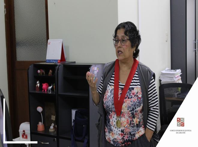 Presidenta Hilda Piedra fortalece la justicia en Lima Sur con visitas administrativas y modernización tecnológica