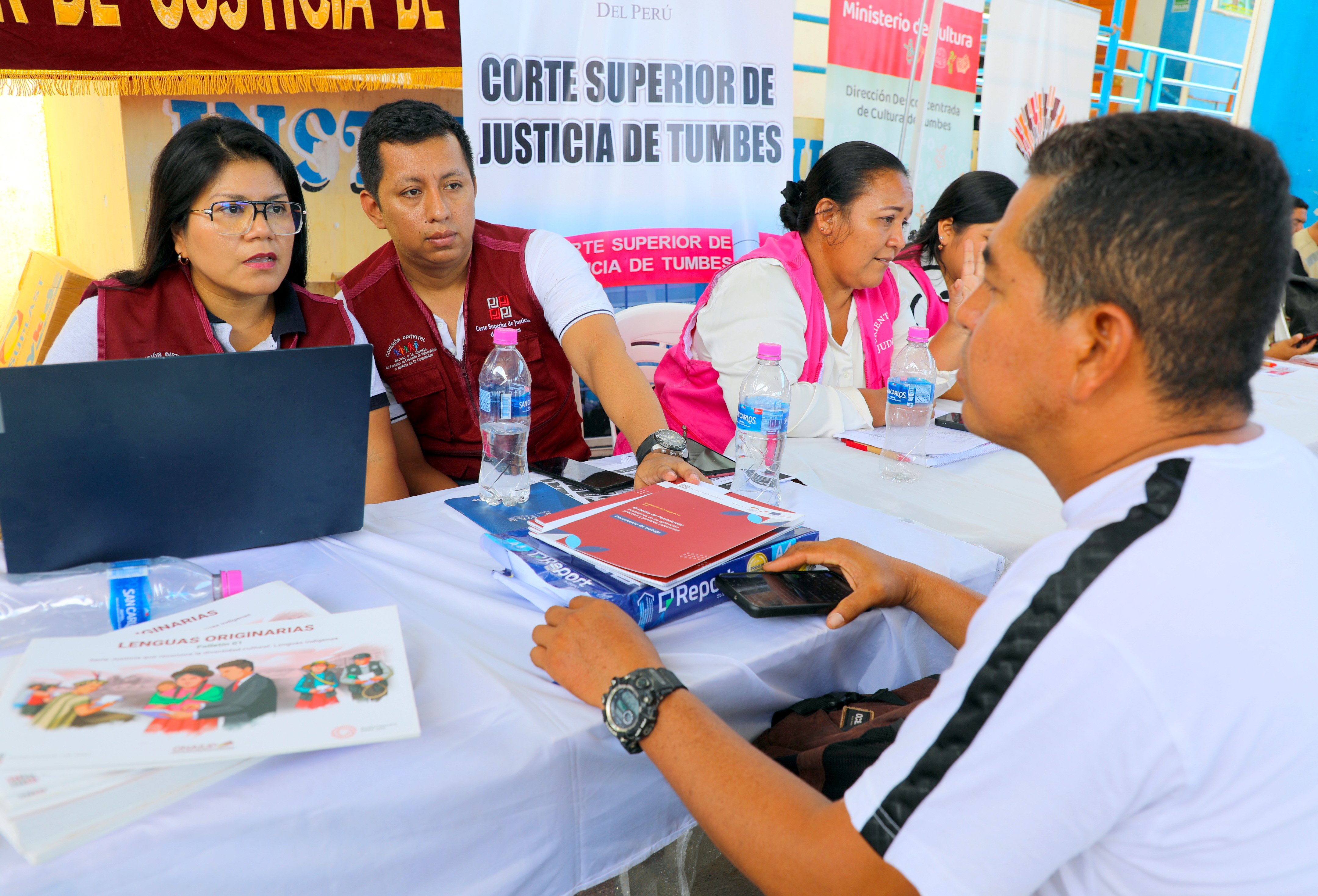 Corte Superior de Justicia de Tumbes Brindó Feria Informativa en Distrito de Canoas de Punta Sal