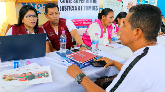 Corte Superior de Justicia de Tumbes Brindó Feria Informativa en Distrito de Canoas de Punta Sal