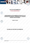 Vista preliminar de documento Guía de Procedimientos denominada GP-043-SGEN/OGD/003 “Transferencia de Documentos Físicos de los Archivos de Gestión y Periféricos al Archivo Central Institucional”, primera versión