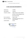 Vista preliminar de documento Aviso de Sinceramiento - Registro de Visitas (Sede Plataforma de Atención al Público) - Marzo 2025