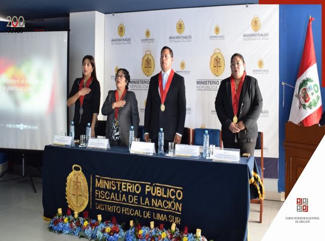 Presidenta Hilda Piedra participó en el 14° Aniversario de las Fiscalías Anticorrupción de Lima Sur