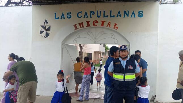 Serenazgo apoya brindando seguridad en colegios