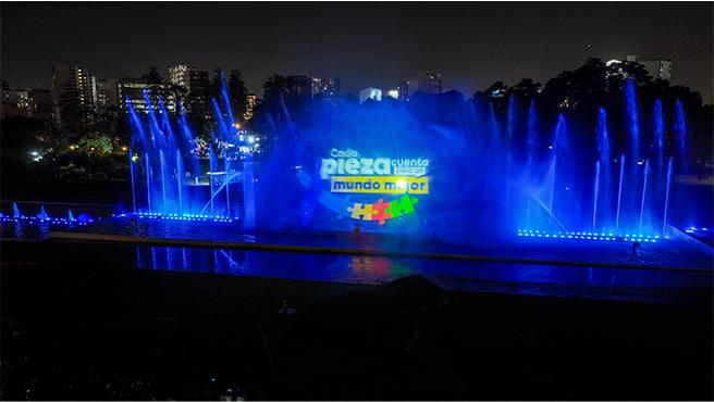 Minsa y el Circuito Mágico del Agua se iluminaron de azul por el Día Mundial de Concienciación sobre el Autismo
