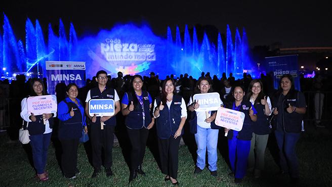 Minsa y el Circuito Mágico del Agua se iluminaron de azul por el Día Mundial de Concienciación sobre el Autismo