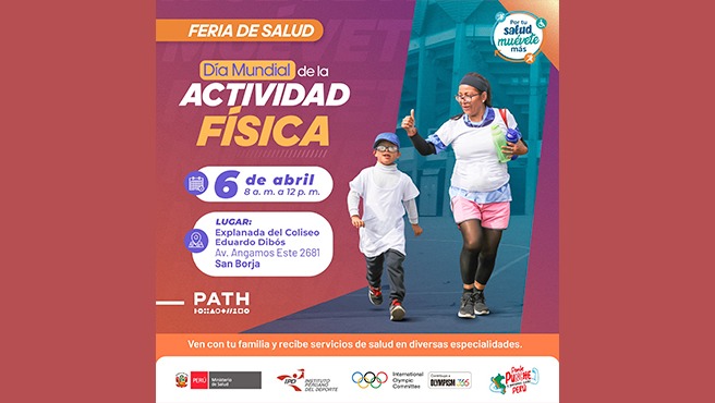 Día Mundial de la Actividad Física: Minsa recuerda que “es tiempo de moverse” para mejorar la calidad de vida y prevenir enfermedades