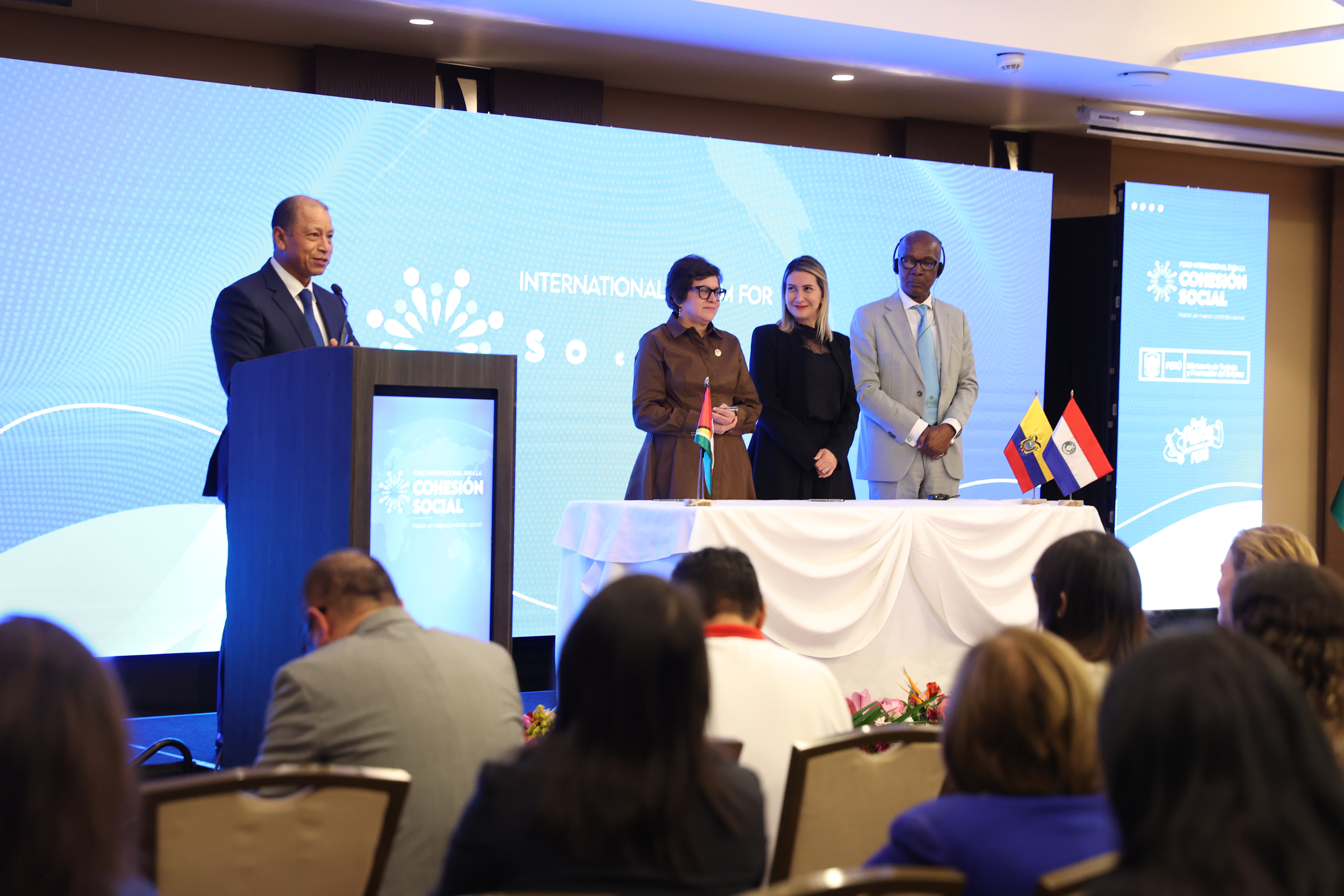 Ministros de Trabajo de Ecuador, Paraguay, Guyana y Perú firmaron declaración ministerial por la justicia social