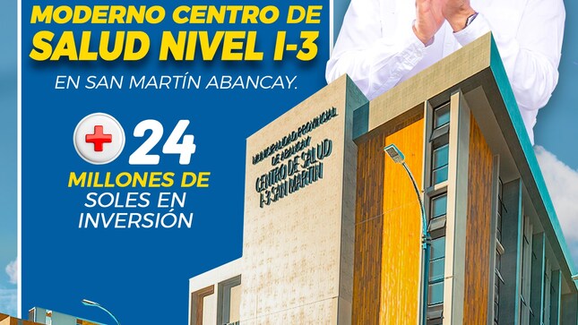 🔖¡Por Una Atención En Salud Digna! Alcalde Raúl Peña Impulsa La Construcción De Un Moderno Centro De Salud Nivel I-3 En San Martín -Abancay