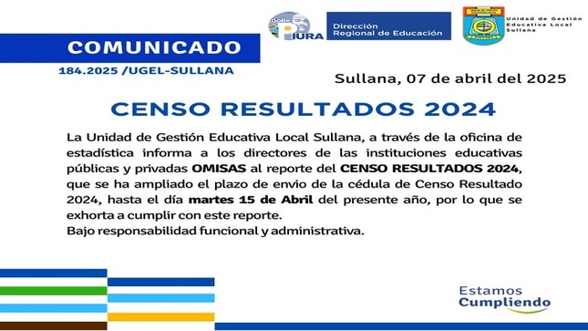 Comunicado N°184-2025