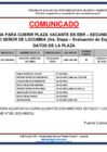 Vista preliminar de documento COMUNICADO - CONVOCATORIA PARA CUBRIR PLAZA VACANTE EN EBR – SECUNDARIA DE LA I.E. NUESTRO SEÑOR DE LOCUMBA (3ra. Etapa – Evaluación de Expedientes)