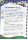 Vista preliminar de documento Aprobar la entrega de 30 tubos de 4 pulgadas (4”) en calidad de donación por parte de la Municipalidad Distrital de Haquira a favor del comité de riego de agua del sector Mocabamba del centro poblado de Ccocha del Distrito de Haquira Provincia de Cotabambas - Departamento de Apurímac.