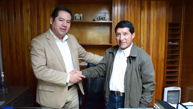 Gerente ejecutivo del PEIMS - Autodema se reunión con el alcalde distrital de Sibayo.