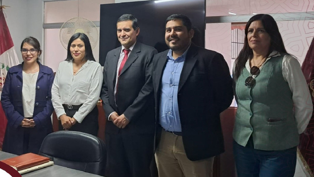 Funcionarios del PEIMS - Autodema se reunieron con la consejero Yesenia Choquehuanca Cruz.
