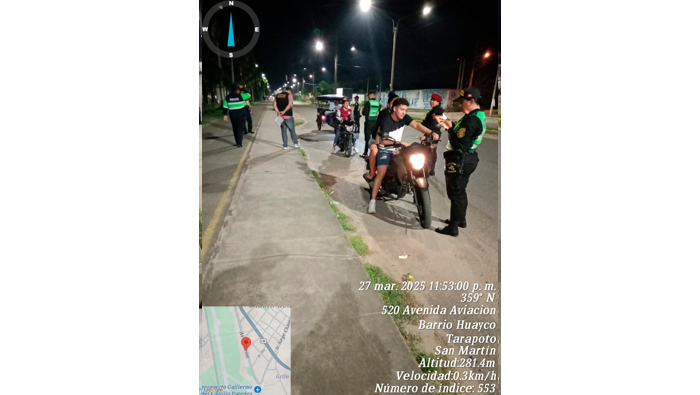 Operativo contra carreras ilegales o "piques".