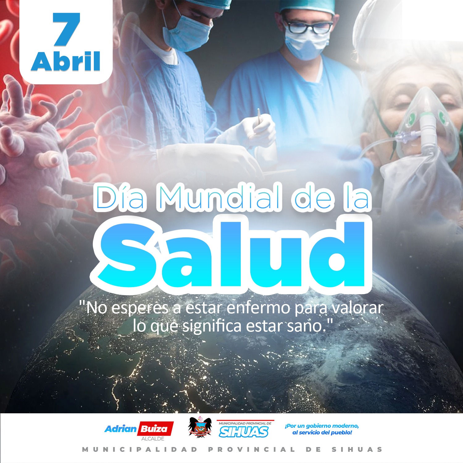ππΜπ πππππππ ππ ππ πππππ π
La salud no es solo la ausencia de enfermedad, es el equilibrio entre cuerpo, mente y entorno. En este DΓa Mundial de la Salud, reflexionemos sobre cΓ³mo vivimos, quΓ© consumimos, cΓ³mo sentimos y de quΓ© manera cuidamos a los demΓ‘s.
ππ«ππ―π’ππ§π, πππππππ, πππΓΊπ.
Tres palabras clave que pueden marcar la diferencia entre una vida con calidad y una llena de riesgos.
Invertir en salud es invertir en el futuro.
Desde una alimentaciΓ³n sana, actividad fΓsica constante, hasta cuidar la salud mental y acudir a chequeos mΓ©dicos, cada paso cuenta, construyamos una sociedad donde el bienestar no sea un privilegio, sino un derecho garantizado para todos.