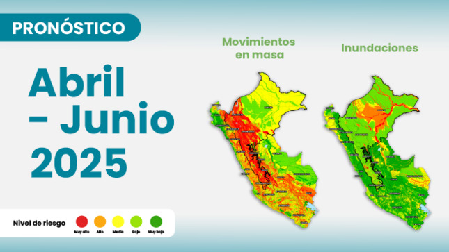 CENEPRED elabora los escenarios de riesgo por lluvias para el  periodo de abril a junio de 2025