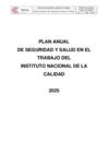 Vista preliminar de documento PLAN ANUAL DE SEGURIDAD Y SALUD EN EL TRABAJO 2025 -  RPE 040-2025-INACAL-PE